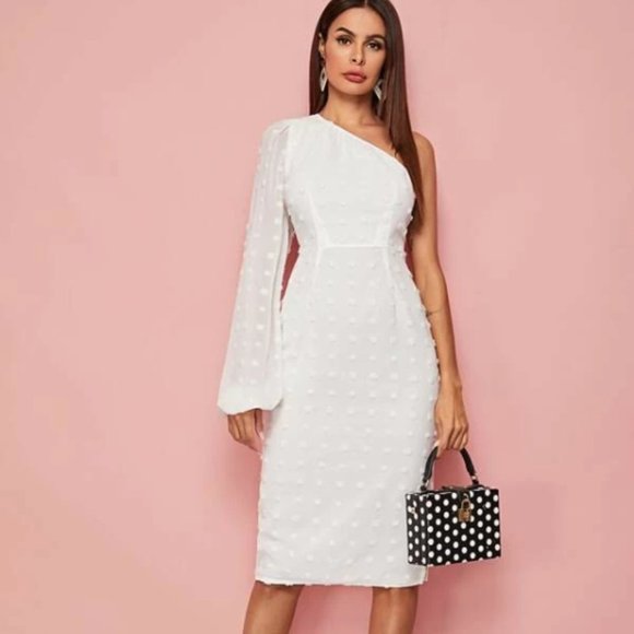 SHEIN White off the shoulder dress size large - Picture 1 of 6